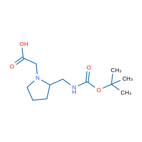 2-(2-(((tert-Butoxycarbonyl)amino)methyl)pyrrolidin-1-yl)acetic acid 1g