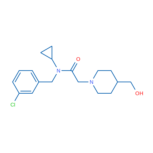 N-(3-Chlorobenzyl)-N-cyclopropyl-2-(4-(hydroxymethyl)piperidin-1-yl)acetamide 1g