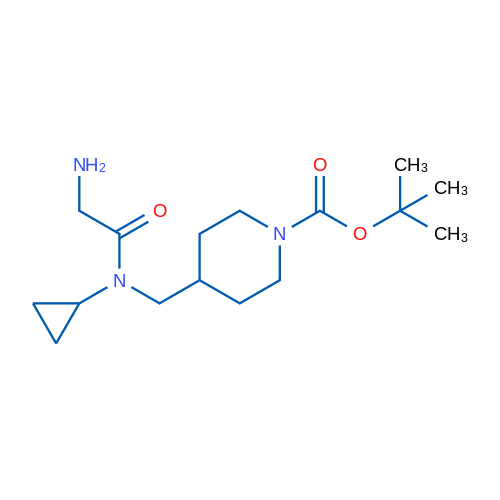 tert-Butyl 4-((2-amino-N-cyclopropylacetamido)methyl)piperidine-1-carboxylate 1g