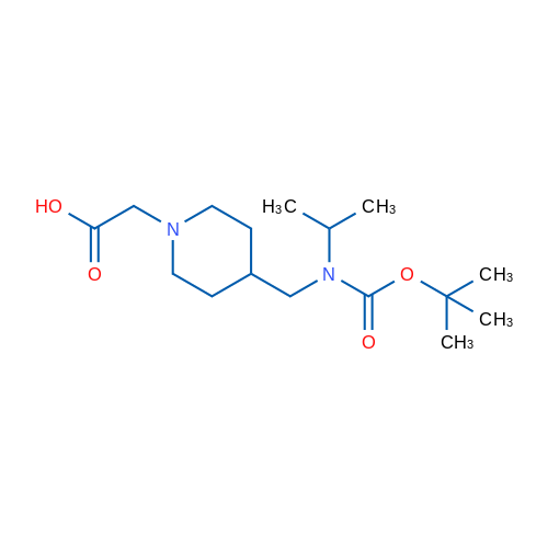 2-(4-(((tert-Butoxycarbonyl)(isopropyl)amino)methyl)piperidin-1-yl)acetic acid 1g
