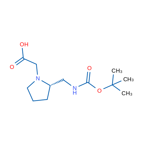 (S)-2-(2-(((tert-Butoxycarbonyl)amino)methyl)pyrrolidin-1-yl)acetic acid 1g