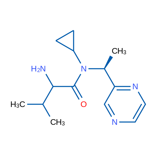 2-Amino-N-cyclopropyl-3-methyl-N-((S)-1-(pyrazin-2-yl)ethyl)butanamide 1g