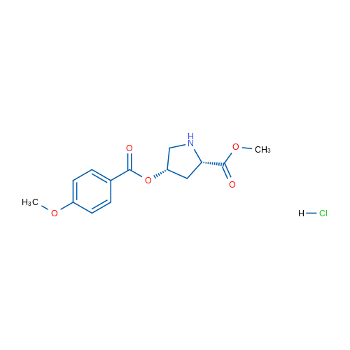 (2S,4S)-Methyl 4-((4-methoxybenzoyl)oxy)pyrrolidine-2-carboxylate hydrochloride 1g