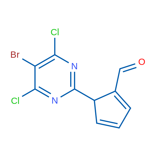 5-(5-Bromo-4,6-dichloropyrimidin-2-yl)cyclopenta-1,3-dienecarbaldehyde 1g