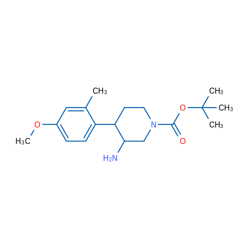 tert-Butyl 3-amino-4-(4-methoxy-2-methylphenyl)piperidine-1-carboxylate 1g