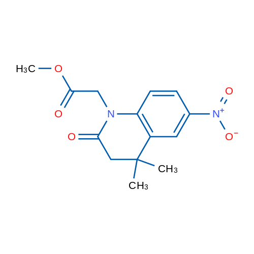 Methyl 2-(4,4-dimethyl-6-nitro-2-oxo-3,4-dihydroquinolin-1(2H)-yl)acetate 1g