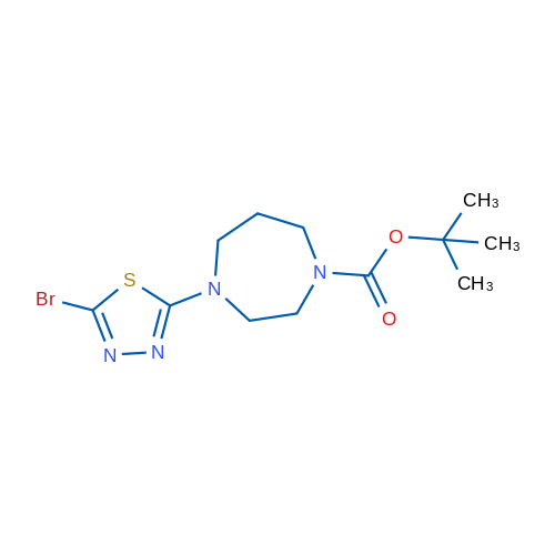 tert-Butyl 4-(5-bromo-1,3,4-thiadiazol-2-yl)-1,4-diazepane-1-carboxylate 1g