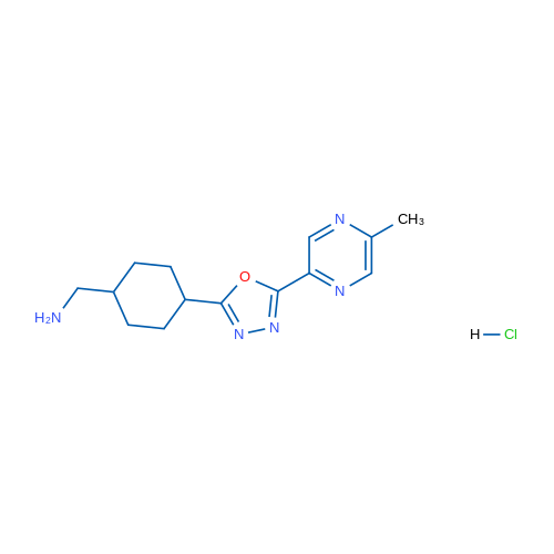 (4-(5-(5-Methylpyrazin-2-yl)-1,3,4-oxadiazol-2-yl)cyclohexyl)methanamine hydrochloride 1g
