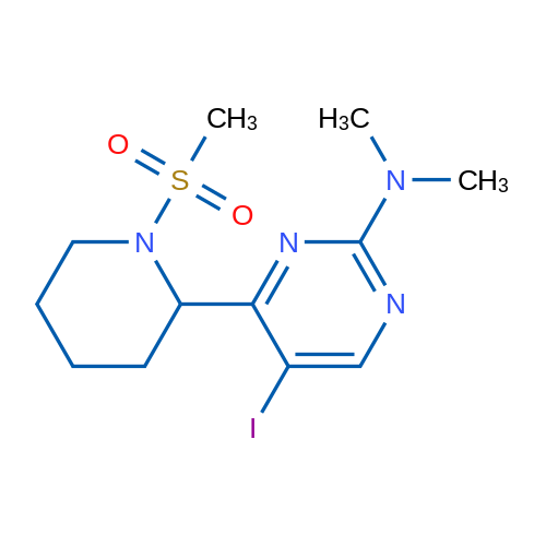 5-Iodo-N,N-dimethyl-4-(1-(methylsulfonyl)piperidin-2-yl)pyrimidin-2-amine 1g