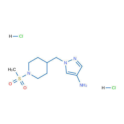 1-((1-(Methylsulfonyl)piperidin-4-yl)methyl)-1H-pyrazol-4-amine dihydrochloride 1g