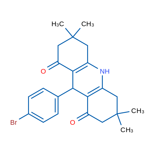 9-(4-Bromophenyl)-3,3,6,6-tetramethyl-3,4,6,7,9,10-hexahydroacridine-1,8(2H,5H)-dione 1g