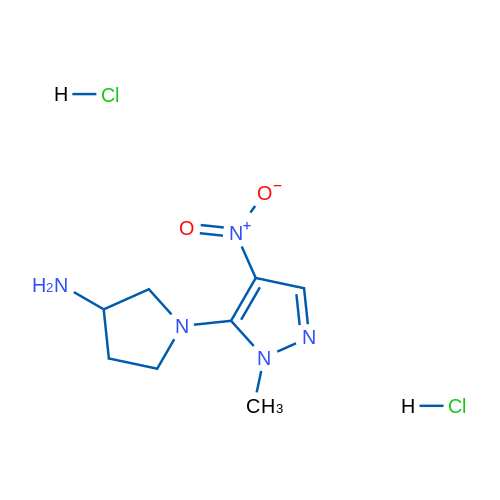 1-(1-Methyl-4-nitro-1H-pyrazol-5-yl)pyrrolidin-3-amine dihydrochloride 1g