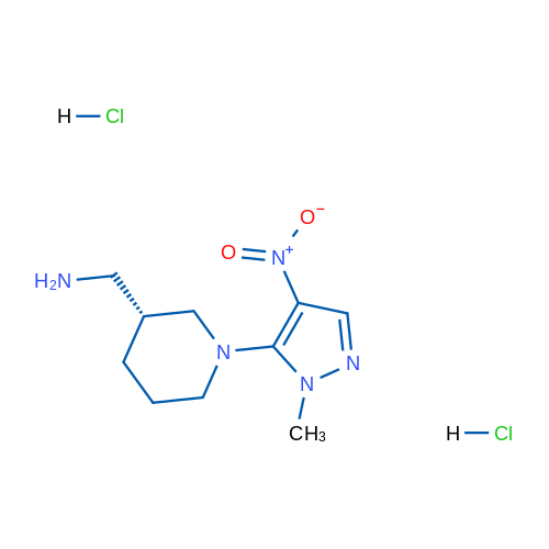 (R)-(1-(1-Methyl-4-nitro-1H-pyrazol-5-yl)piperidin-3-yl)methanamine dihydrochloride 1g