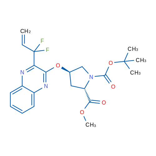 (2S,4R)-1-tert-Butyl 2-methyl 4-((3-(1,1-difluoroallyl)quinoxalin-2-yl)oxy)pyrrolidine-1,2-dicarboxylate 100mg