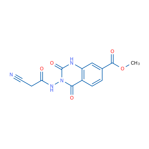 Methyl 3-(2-cyanoacetamido)-2,4-dioxo-1,2,3,4-tetrahydroquinazoline-7-carboxylate 1g