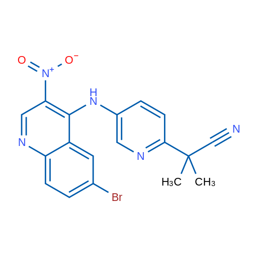 2-(5-((6-Bromo-3-nitroquinolin-4-yl)amino)pyridin-2-yl)-2-methylpropanenitrile 1g