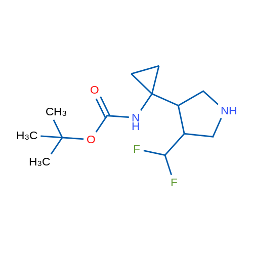 tert-Butyl (1-(4-(difluoromethyl)pyrrolidin-3-yl)cyclopropyl)carbamate 1g