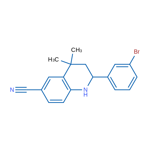 2-(3-Bromophenyl)-4,4-dimethyl-1,2,3,4-tetrahydroquinoline-6-carbonitrile 1g