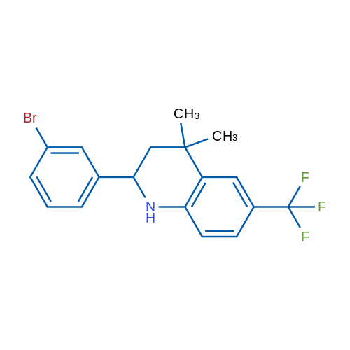 2-(3-Bromophenyl)-4,4-dimethyl-6-(trifluoromethyl)-1,2,3,4-tetrahydroquinoline 1g