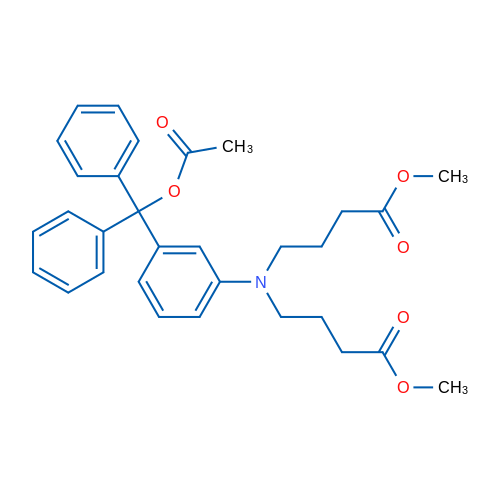 Dimethyl 4,4'-((3-(acetoxydiphenylmethyl)phenyl)azanediyl)dibutanoate 1g