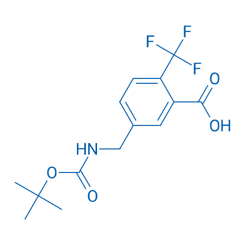 5-(((tert-Butoxycarbonyl)amino)methyl)-2-(trifluoromethyl)benzoic acid 100mg