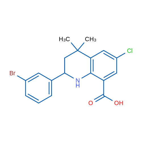 2-(3-Bromophenyl)-6-chloro-4,4-dimethyl-1,2,3,4-tetrahydroquinoline-8-carboxylic acid 1g