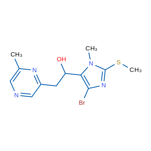 1-(4-Bromo-1-methyl-2-(methylthio)-1H-imidazol-5-yl)-2-(6-methylpyrazin-2-yl)ethanol 1g