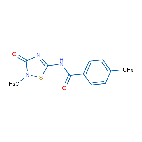 4-Methyl-N-(2-methyl-3-oxo-2,3-dihydro-1,2,4-thiadiazol-5-yl)benzamide 1g