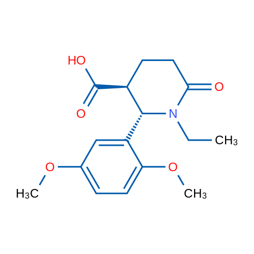 (2S,3S)-2-(2,5-Dimethoxyphenyl)-1-ethyl-6-oxopiperidine-3-carboxylic acid 1g