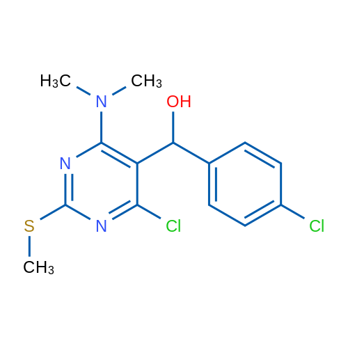 (4-Chloro-6-(dimethylamino)-2-(methylthio)pyrimidin-5-yl)(4-chlorophenyl)methanol 1g