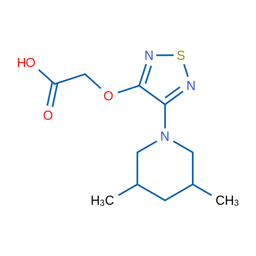 2-((4-(3,5-Dimethylpiperidin-1-yl)-1,2,5-thiadiazol-3-yl)oxy)acetic acid 1g