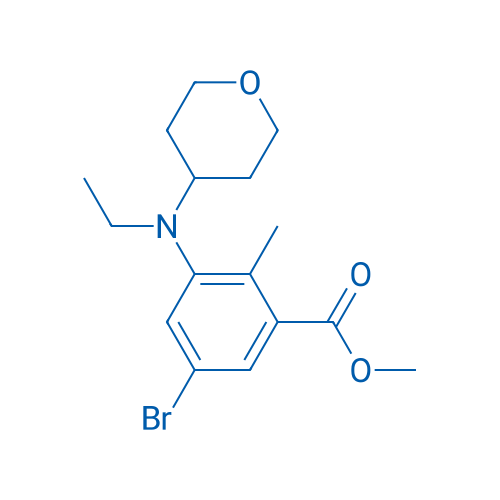 Methyl 5-bromo-3-(ethyl(tetrahydro-2H-pyran-4-yl)amino)-2-methylbenzoate 100mg