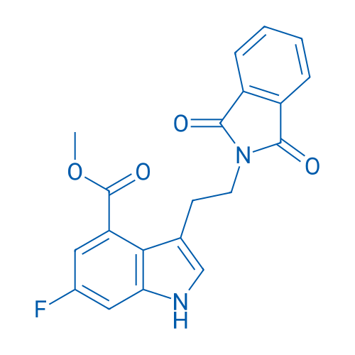 Methyl 3-(2-(1,3-dioxoisoindolin-2-yl)ethyl)-6-fluoro-1H-indole-4-carboxylate 250mg