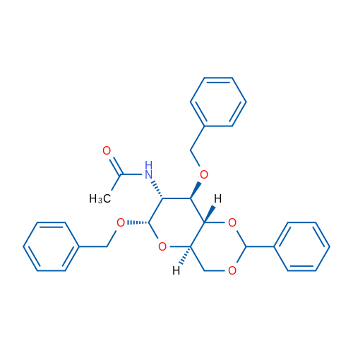 α-D-Glucopyranoside, phenylmethyl 2-(acetylamino)-2-deoxy-3-O-(phenylmethyl)-4,6-O-(phenylmethylene)- 1g