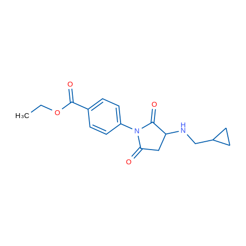 Ethyl 4-(3-((cyclopropylmethyl)amino)-2,5-dioxopyrrolidin-1-yl)benzoate 1g