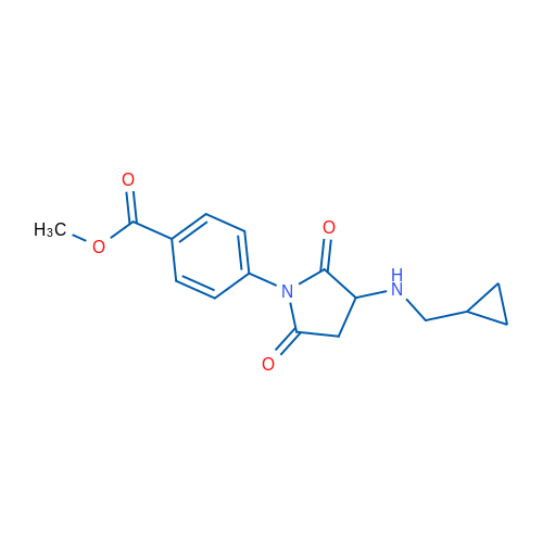 Methyl 4-(3-((cyclopropylmethyl)amino)-2,5-dioxopyrrolidin-1-yl)benzoate 1g