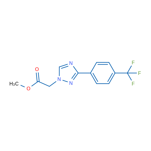 Methyl 2-(3-(4-(trifluoromethyl)phenyl)-1H-1,2,4-triazol-1-yl)acetate 1g