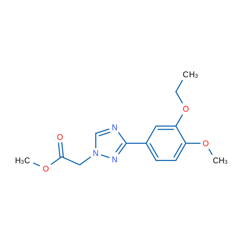 Methyl 2-(3-(3-ethoxy-4-methoxyphenyl)-1H-1,2,4-triazol-1-yl)acetate 1g