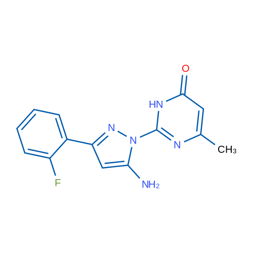 2-(5-Amino-3-(2-fluorophenyl)-1H-pyrazol-1-yl)-6-methylpyrimidin-4(3H)-one 1g