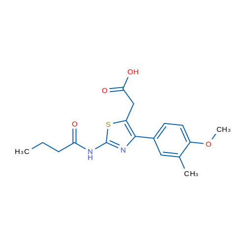2-(2-Butyramido-4-(4-methoxy-3-methylphenyl)thiazol-5-yl)acetic acid 1g