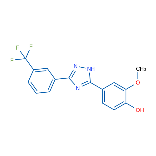 2-Methoxy-4-(3-(3-(trifluoromethyl)phenyl)-1H-1,2,4-triazol-5-yl)phenol 1g