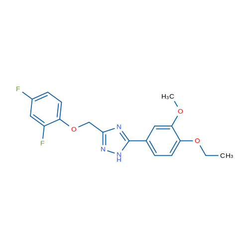 3-((2,4-Difluorophenoxy)methyl)-5-(4-ethoxy-3-methoxyphenyl)-1H-1,2,4-triazole 1g
