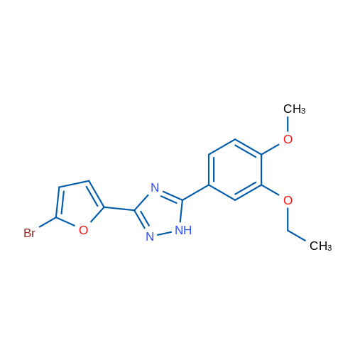3-(5-Bromofuran-2-yl)-5-(3-ethoxy-4-methoxyphenyl)-1H-1,2,4-triazole 1g