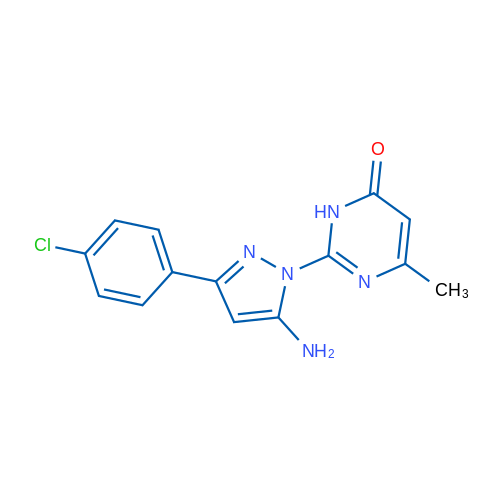 2-(5-Amino-3-(4-chlorophenyl)-1H-pyrazol-1-yl)-6-methylpyrimidin-4(3H)-one 1g