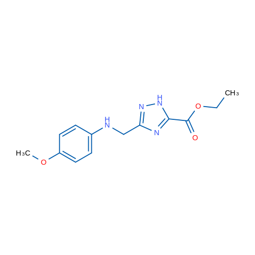 Ethyl 3-(((4-methoxyphenyl)amino)methyl)-1H-1,2,4-triazole-5-carboxylate 1g