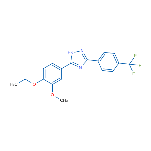 5-(4-Ethoxy-3-methoxyphenyl)-3-(4-(trifluoromethyl)phenyl)-1H-1,2,4-triazole 1g