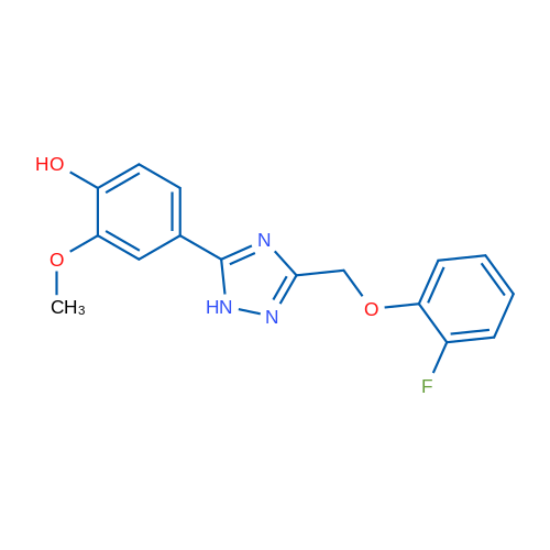 4-(3-((2-Fluorophenoxy)methyl)-1H-1,2,4-triazol-5-yl)-2-methoxyphenol 1g