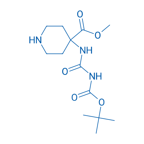 Methyl 4-(3-(tert-butoxycarbonyl)ureido)piperidine-4-carboxylate 250mg