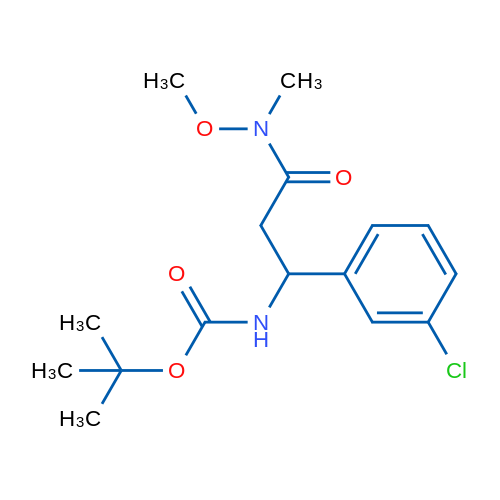 tert-Butyl (1-(3-chlorophenyl)-3-(methoxy(methyl)amino)-3-oxopropyl)carbamate 1g