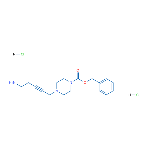 Benzyl 4-(5-aminopent-2-yn-1-yl)piperazine-1-carboxylate dihydrochloride 1g